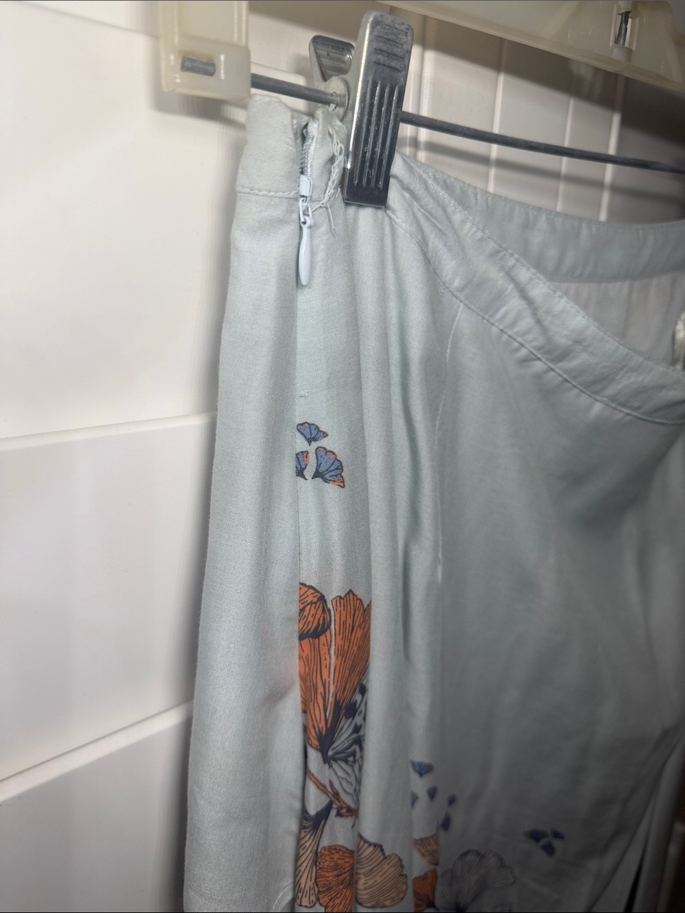 Free People Pale Blue Butterfly Maxi Skirt - Picture 4 of 5